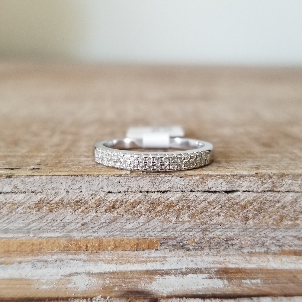 Pave Sterling Silver Band